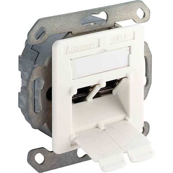 Leviton LSA Dose 2-fach ohne Zentralplatte WAEG6V 8/8 EKR/EK